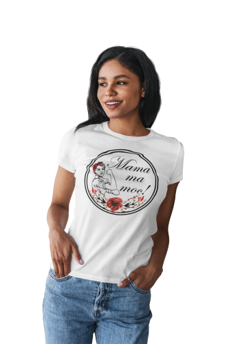 KOSZULKA DAMSKA PREZENT NA DZIEŃ MAMY MAMA MA MOC TORBA GRATIS 3