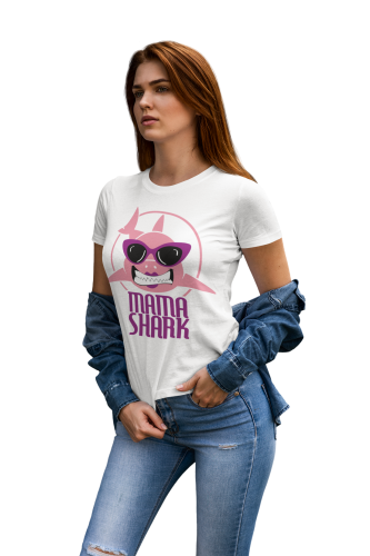 KOSZULKA DAMSKA PREZENT NA DZIEŃ MAMY MAMA SHARK TORBA GRATIS 6