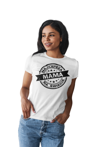 KOSZULKA DAMSKA PREZENT NA DZIEŃ MAMY NAJLEPSZA MAMA NA ŚWIECIE TORBA GRATIS 3