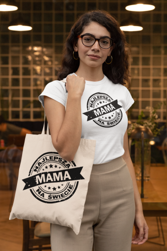 KOSZULKA DAMSKA PREZENT NA DZIEŃ MAMY NAJLEPSZA MAMA NA ŚWIECIE TORBA GRATIS 7