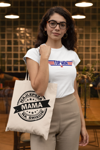 KOSZULKA DAMSKA PREZENT NA DZIEŃ MAMY TOP MOM TORBA GRATIS 7