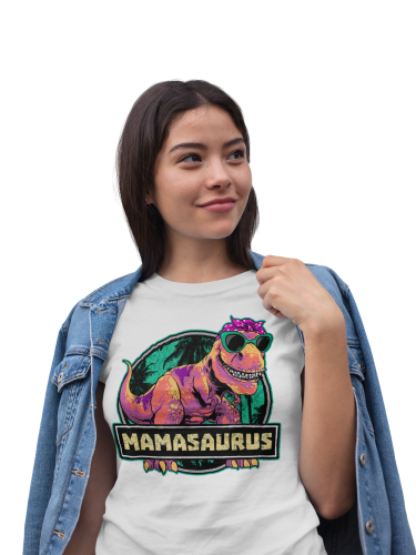 KOSZULKA DAMSKA PREZENT NA DZIEŃ MAMY MAMASAURUS TORBA GRATIS 5