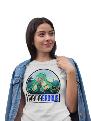 KOSZULKA DAMSKA PREZENT NA DZIEŃ MAMY MAMASAURUS TORBA GRATIS 5