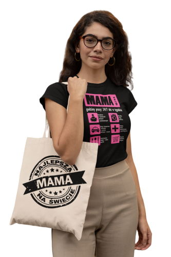 KOSZULKA DAMSKA PREZENT NA DZIEŃ MAMY FIRMA MAMA 24/7 TORBA GRATIS 8
