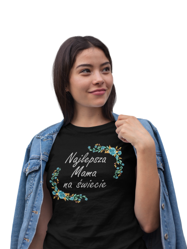 KOSZULKA DAMSKA PREZENT NA DZIEŃ MAMY NAJLEPSZA MAMA NA ŚWIECIE TORBA GRATIS 4