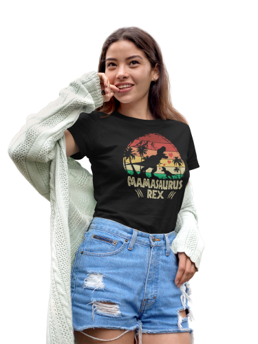 KOSZULKA DAMSKA PREZENT NA DZIEŃ MAMY MAMASAURUS REX 1 TORBA GRATIS 3