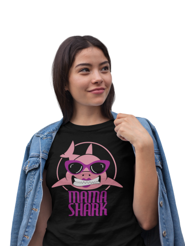 KOSZULKA DAMSKA PREZENT NA DZIEŃ MAMY MAMA SHARK TORBA GRATIS 5