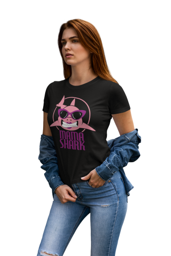 KOSZULKA DAMSKA PREZENT NA DZIEŃ MAMY MAMA SHARK TORBA GRATIS 3
