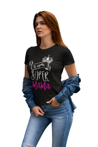 KOSZULKA DAMSKA PREZENT NA DZIEŃ MAMY JEJ WYSOKOŚĆ SUPER MAMA TORBA GRATIS 3