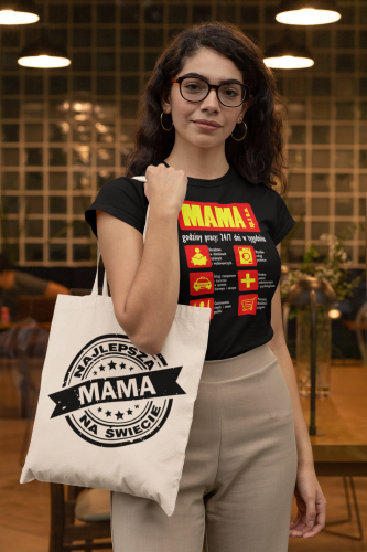 KOSZULKA DAMSKA PREZENT NA DZIEŃ MAMY FIRMA MAMA 24/7 TORBA GRATIS 7