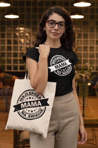 KOSZULKA DAMSKA PREZENT NA DZIEŃ MAMY NAJLEPSZA MAMA NA ŚWIECIE TORBA GRATIS 7