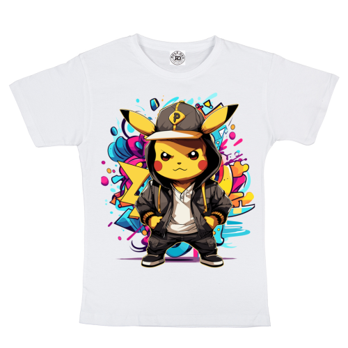 DZIECIĘCA KOSZULKA NA PREZENT POKEMONY PIKACHU W DRESIE DLA FANA ANIME 2