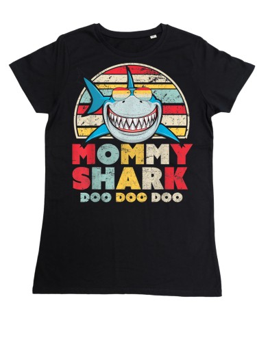 KOSZULKA DAMSKA PREZENT NA DZIEŃ MAMY MOMMY SHARK TORBA GRATIS 2