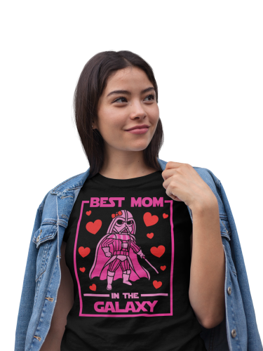 KOSZULKA DAMSKA PREZENT NA DZIEŃ MAMY BEST MOM IN THE GALAXY TORBA GRATIS 7
