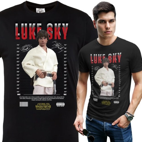 KOSZULKA MĘSKA FILMOWA STAR WARS GWIEZDNE WOJNY LUKE SKYWALKER 1