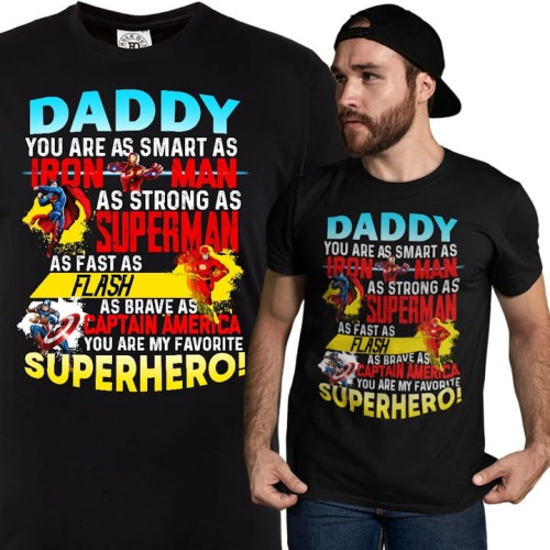 KOSZULKA DLA TATY DZIEŃ OJCA TATA MÓJ SUPERBOHATER MARVELA 