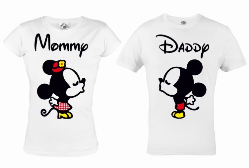 ZESTAW KOSZULEK WALENTYNKOWYCH MOMMY DADDY PREZENT NA WALENTYNKI 