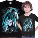 DZIECIĘCA BAWEŁNIANA KOSZULKA PIŁKA NOŻNA LIONEL MESSI ARGENTYNA
