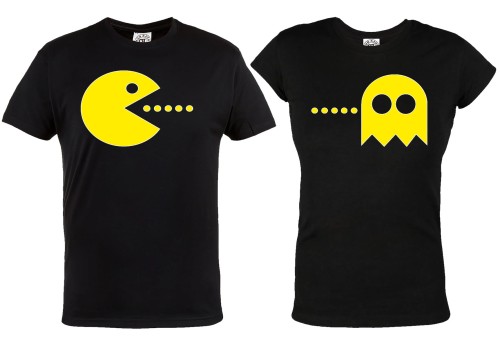 ZESTAW KOSZULEK WALENTYNKOWYCH PACMAN PREZENT NA WALENTYNKI 