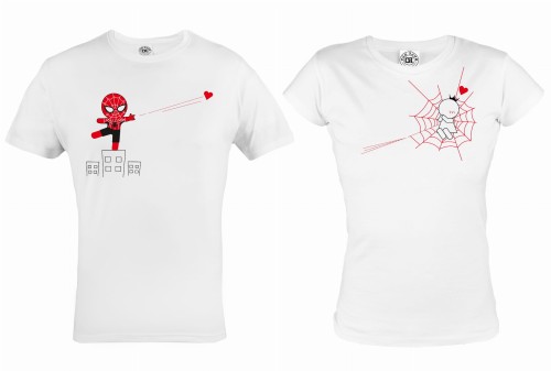 ZESTAW KOSZULEK WALENTYNKOWYCH SPIDERMAN  PREZENT NA WALENTYNKI