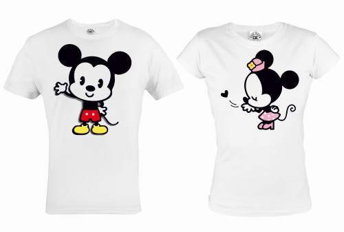 ZESTAW KOSZULEK WALENTYNKOWYCH MICKEY AND MINNIE 2 PREZENT NA WALENTYNKI 