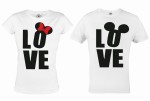 ZESTAW KOSZULEK WALENTYNKOWYCH MICKEY AND MINNIE LOVE 1 PREZENT NA WALENTYNKI