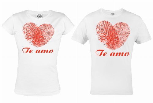 ZESTAW KOSZULEK WALENTYNKOWYCH TE AMO PREZENT NA WALENTYNKI