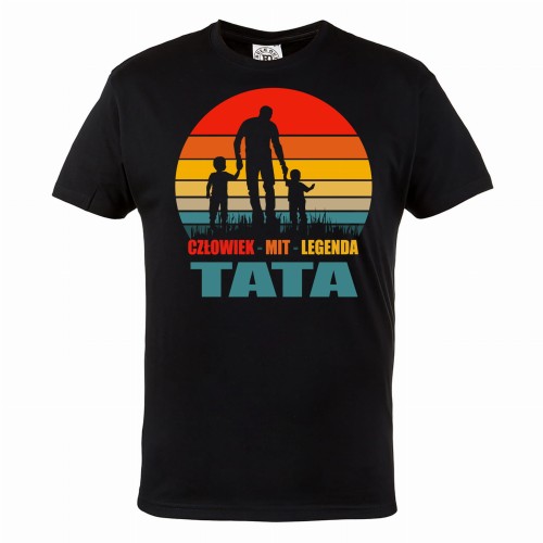 KOSZULKA MĘSKA DLA TATY NA DZIEŃ OJCA TATA I DWÓCH SYNÓW 1