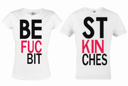 ZESTAW KOSZULEK WALENTYNKOWYCH BE FUC BIT ST KIN CHES PREZENT NA WALENTYNKI