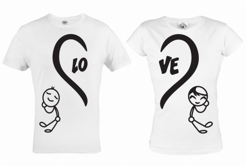 ZESTAW KOSZULEK WALENTYNKOWYCH LO VE PREZENT NA WALENTYNKI 
