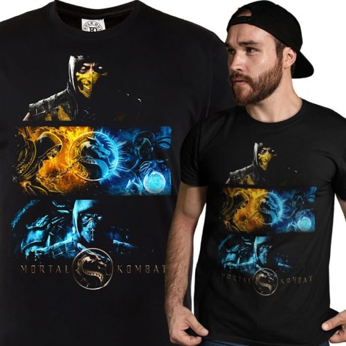 KOSZULKA MĘSKA GRA VIDEO MORTAL KOMBAT SUB ZERO X SCORPION 1