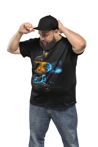 KOSZULKA MĘSKA GRA VIDEO MORTAL KOMBAT SUB ZERO X SCORPION 3