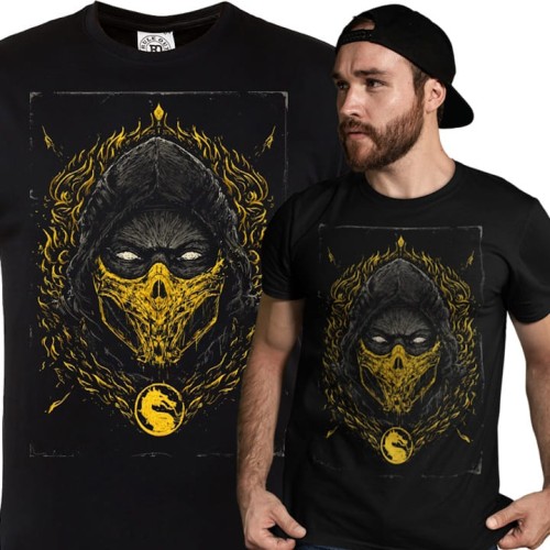 KOSZULKA MĘSKA GRA VIDEO MORTAL KOMBAT SCORPION 1