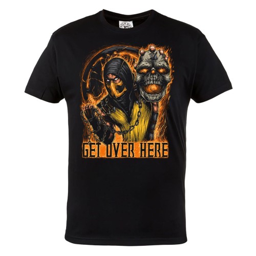 KOSZULKA MĘSKA GRA VIDEO MORTAL KOMBAT SCORPION GET OVER HERE 2