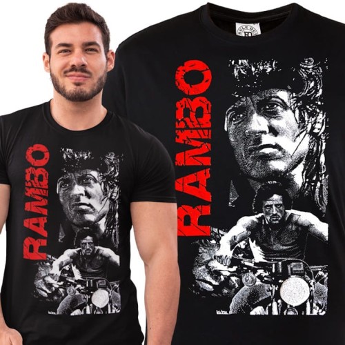 MĘSKA KOSZULKA FILMOWA JOHN RAMBO LEGENDARNY FILM  