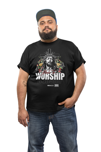 KOSZULKA MĘSKA CHRZEŚCIJAŃSKA KATOLICKA JEZUS MADE TO WORSHIP 4