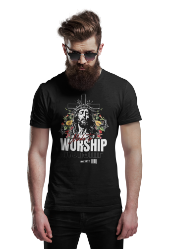 KOSZULKA MĘSKA CHRZEŚCIJAŃSKA KATOLICKA JEZUS MADE TO WORSHIP 5