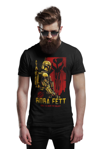 KOSZULKA MĘSKA FILMOWA STAR WARS BOBA FETT MANDALORIAN 4