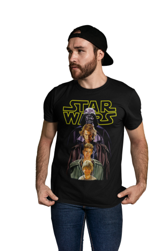 KOSZULKA MĘSKA FILMOWA STAR WARS GWIEZDNE WOJNY ANAKIN SKYWALKER TRANSFORMACJA 6