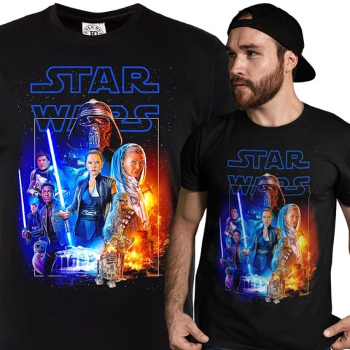 KOSZULKA MĘSKA FILMOWA STAR WARS GWIEZDNE WOJNY POSTACIE 1