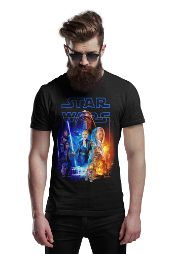 KOSZULKA MĘSKA FILMOWA STAR WARS GWIEZDNE WOJNY POSTACIE 4