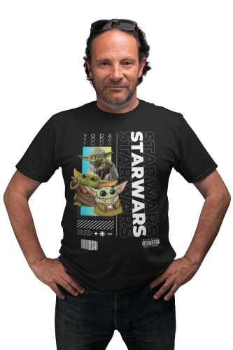 KOSZULKA MĘSKA FILMOWA STAR WARS GWIEZDNE WOJNY MISTRZ YODA GROGU 4