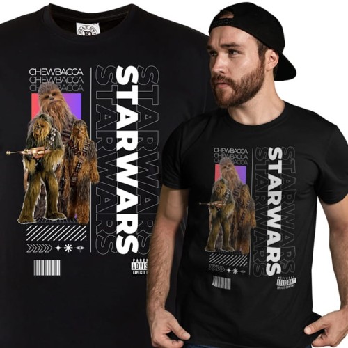 KOSZULKA MĘSKA FILMOWA STAR WARS GWIEZDNE WOJNY CHEWBACCA