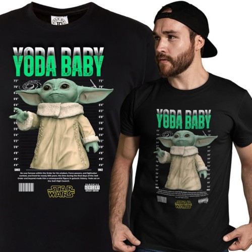 KOSZULKA MĘSKA FILMOWA STAR WARS GWIEZDNE WOJNY YODA BABY GROGU 1