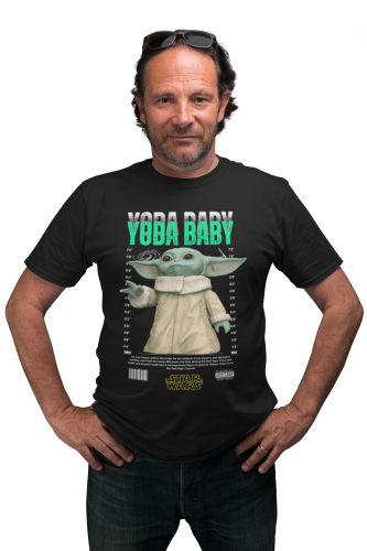 KOSZULKA MĘSKA FILMOWA STAR WARS GWIEZDNE WOJNY YODA BABY GROGU 5