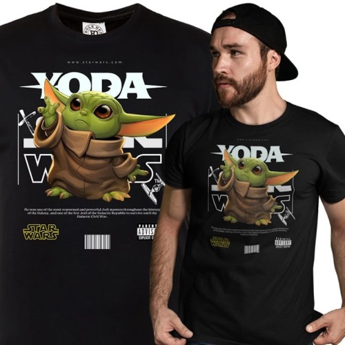 KOSZULKA MĘSKA FILMOWA STAR WARS GWIEZDNE WOJNY YODA