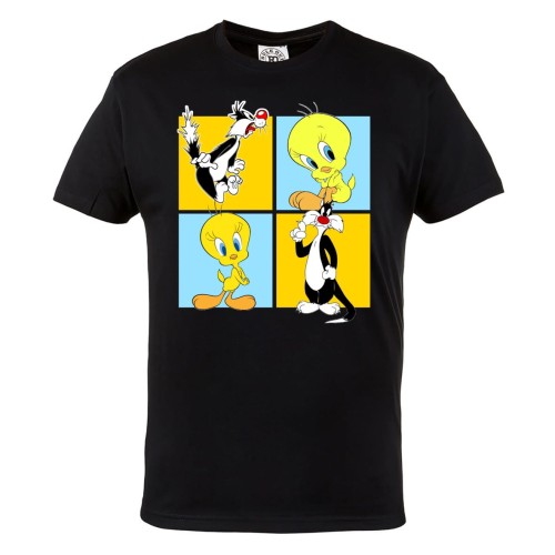 KOSZULKA BAJKOWA KRESKÓWKA LOONEY TUNES KOT SYLWESTER I TWEETY 2