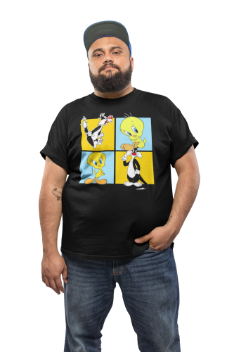 KOSZULKA BAJKOWA KRESKÓWKA LOONEY TUNES KOT SYLWESTER I TWEETY 3