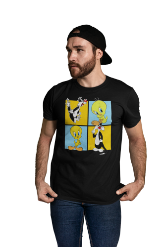 KOSZULKA BAJKOWA KRESKÓWKA LOONEY TUNES KOT SYLWESTER I TWEETY 6