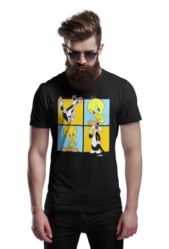 KOSZULKA BAJKOWA KRESKÓWKA LOONEY TUNES KOT SYLWESTER I TWEETY 4